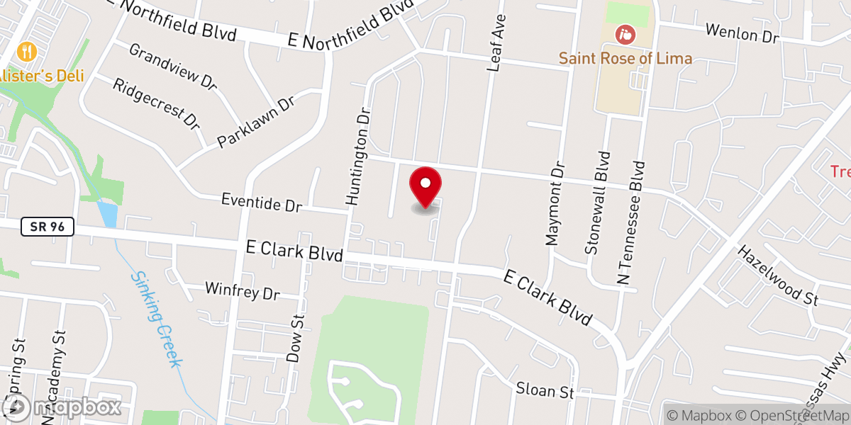 Map showing location of Grace Lutheran Church