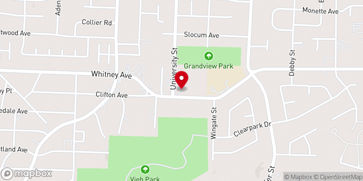 Map showing location of Bethel Church of God In Christ
