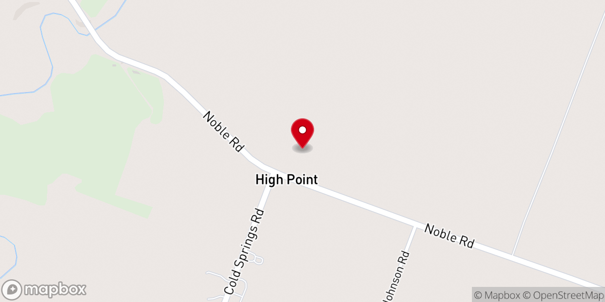 Map showing location of High Point Pentecostal Church