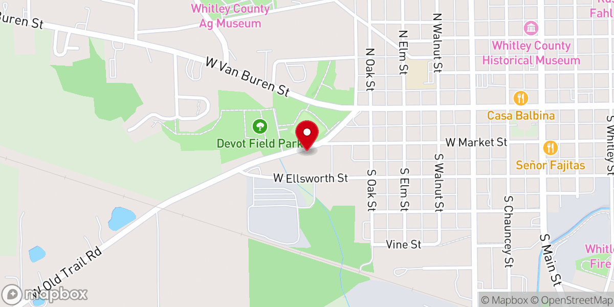 Map showing location of Happy Valley Skate Center