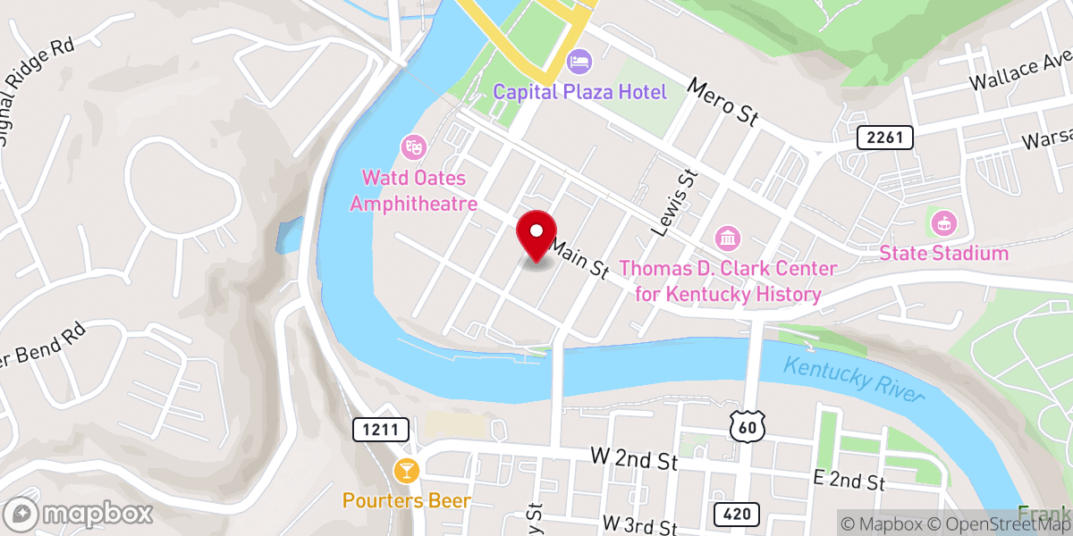 Map showing location of First United Methodist Church