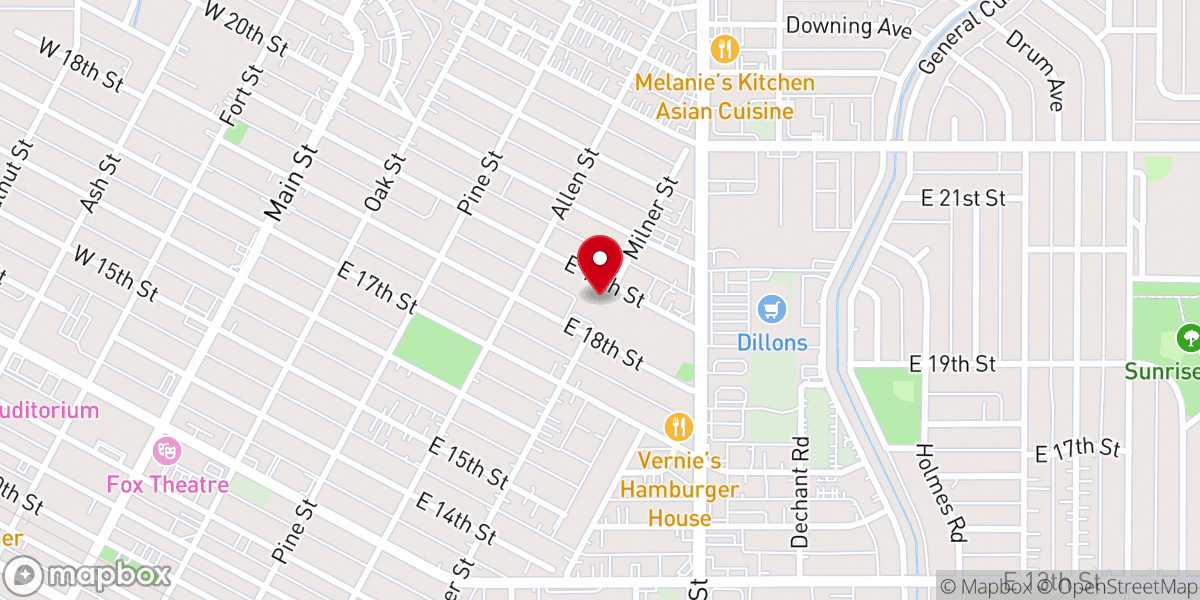 Map showing location of Immaculate Heart of Mary Catholic Church