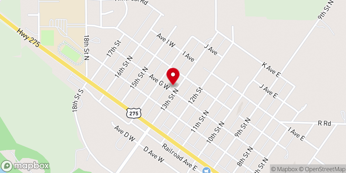 Map showing location of St Joseph Catholic Church
