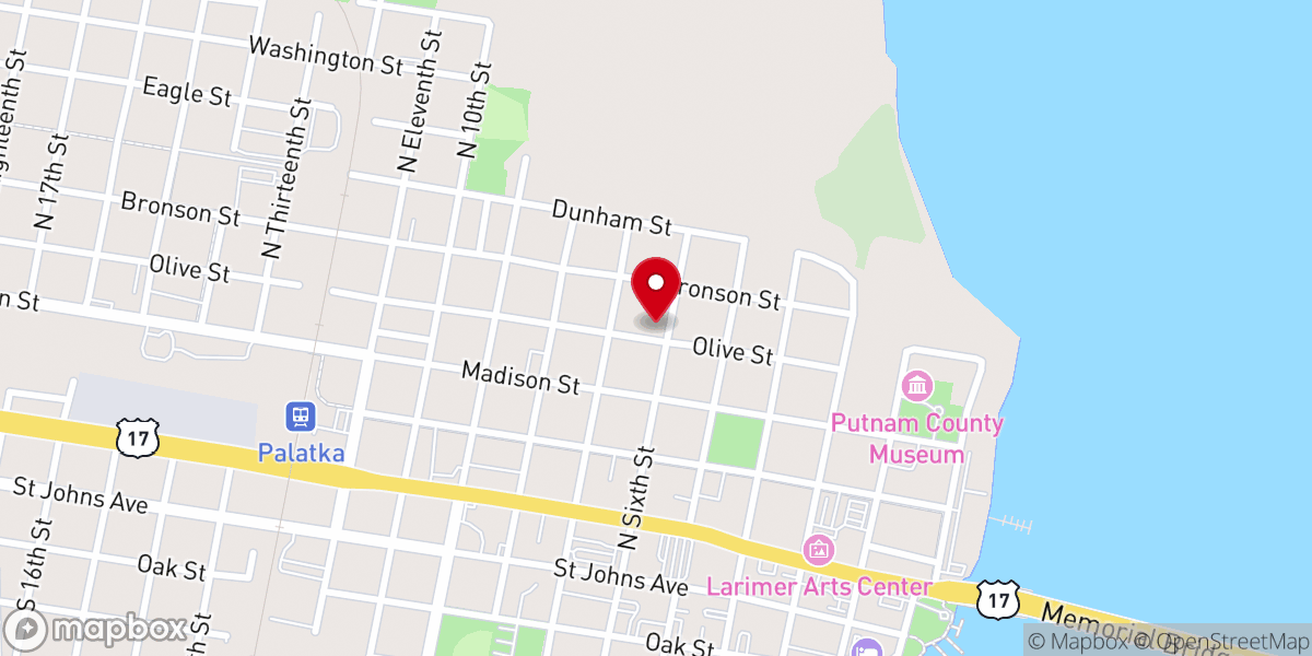Map showing location of Church of Recovery Ministry