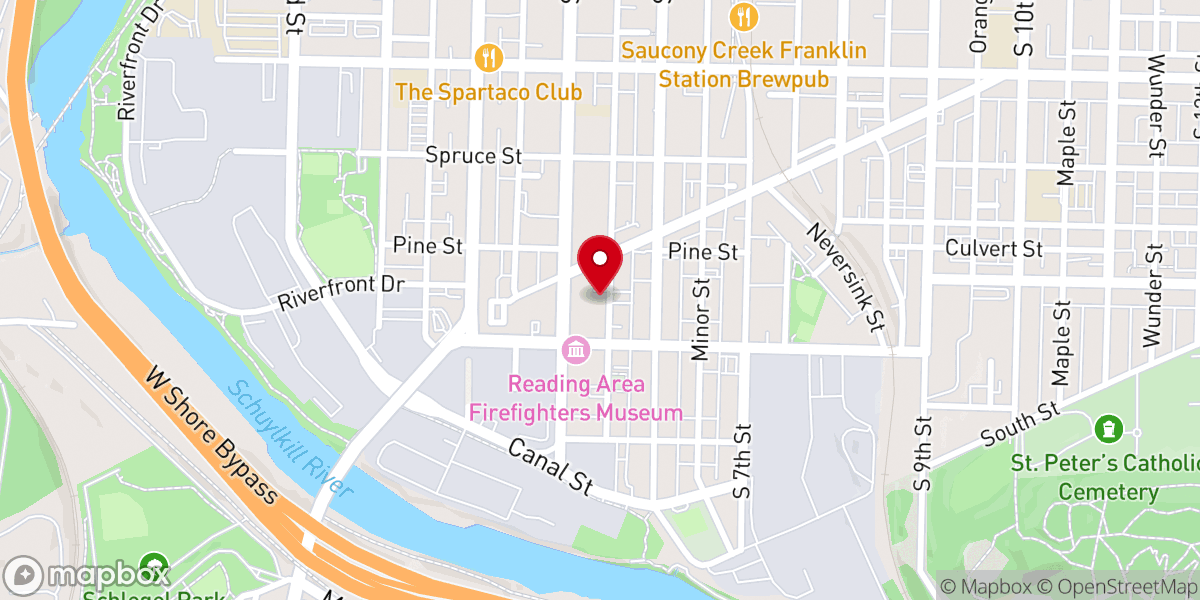 Map showing location of Reading Christian Fellowship