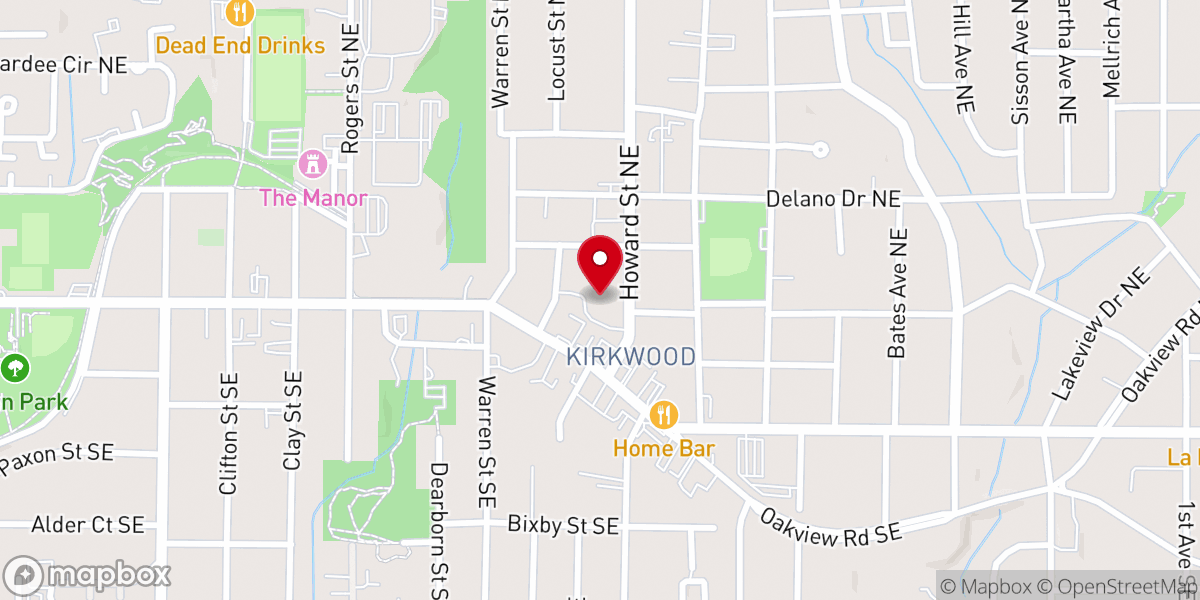 Map showing location of Turner Monumental African Methodist Episcopal Church