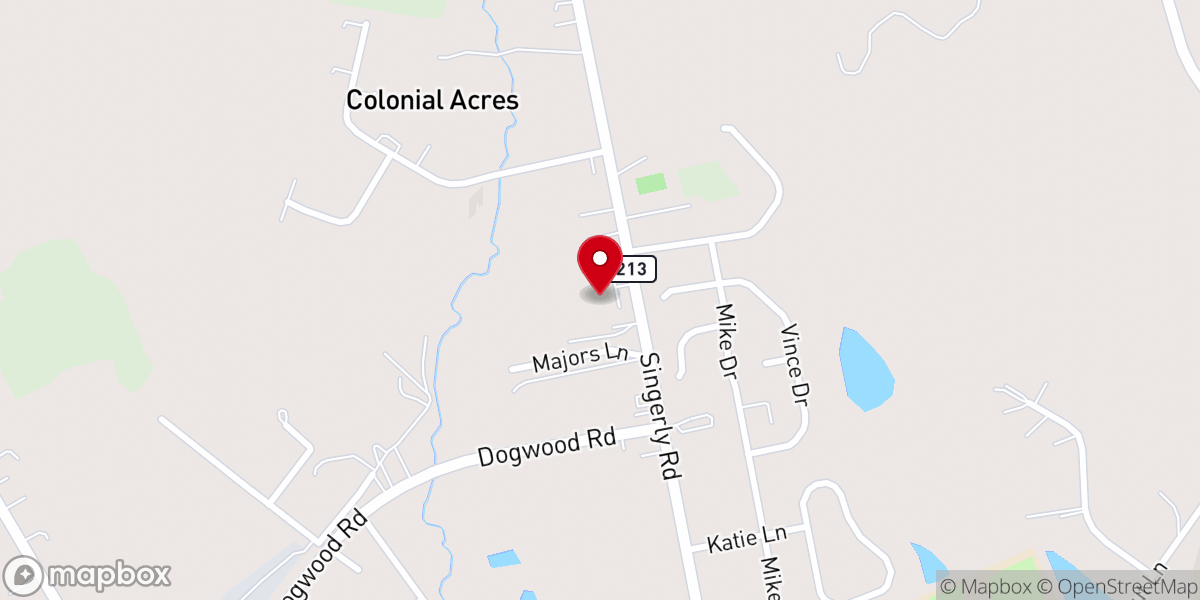 Map showing location of Elkton Church Of God