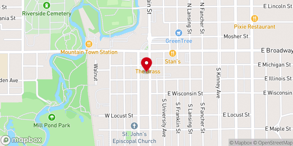 Map showing location of Ward Theatre, Downtown Mt. Pleasant