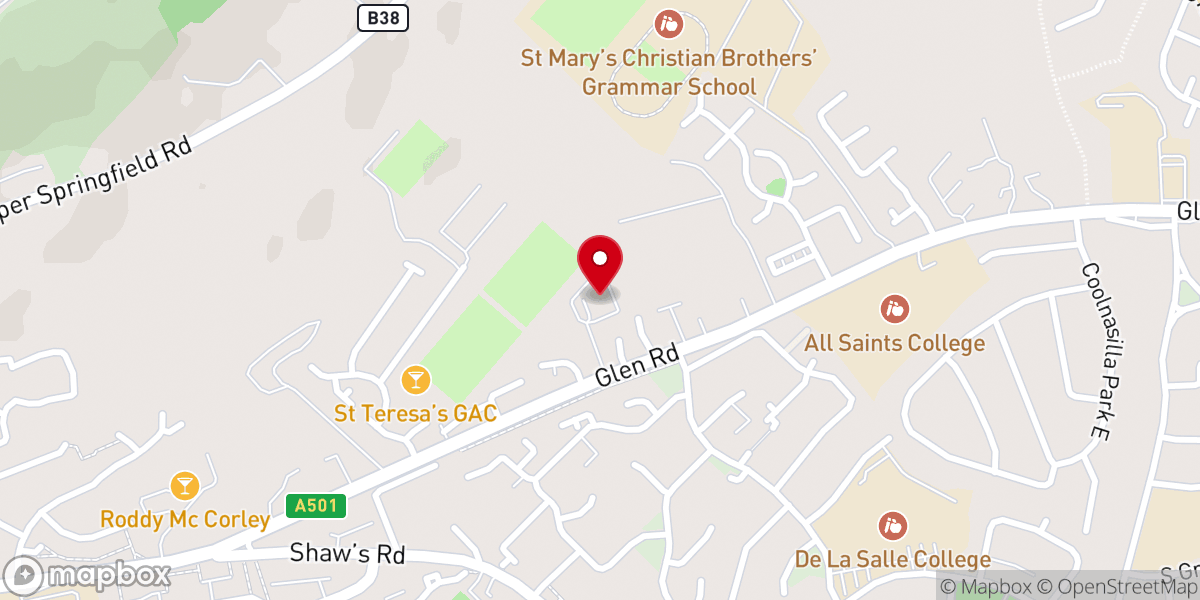 Map showing location of Holy Spirit Church
