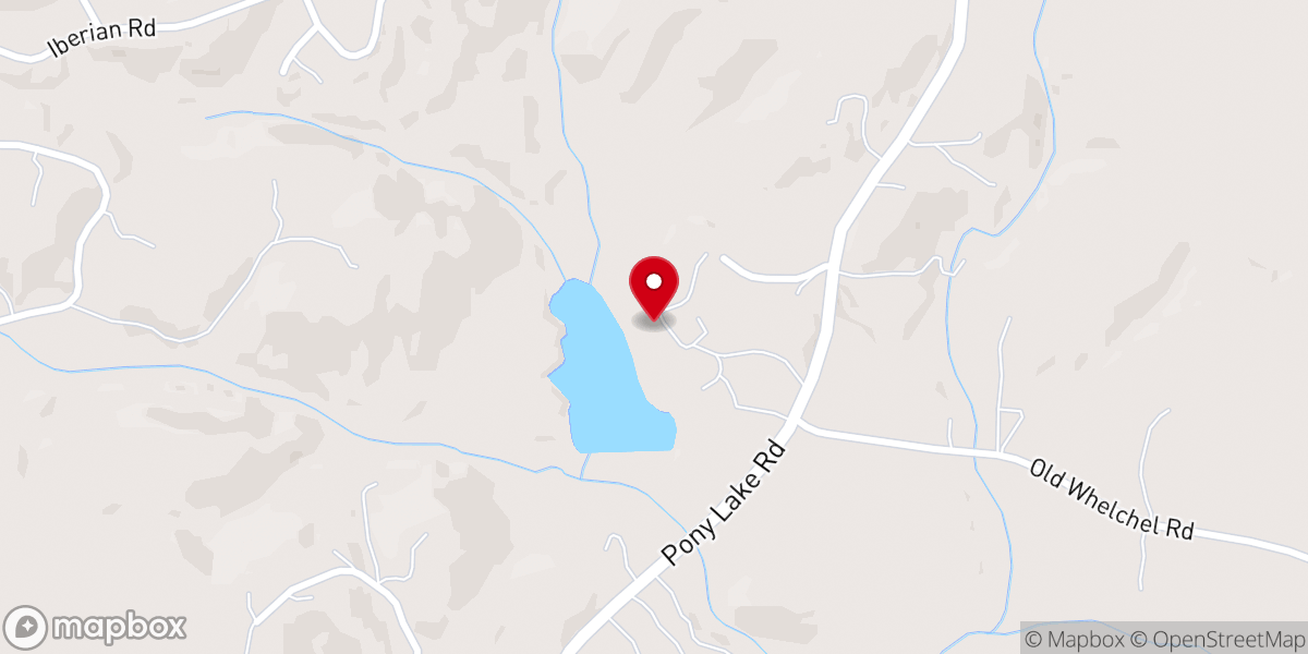 Map showing location of Camp Hope