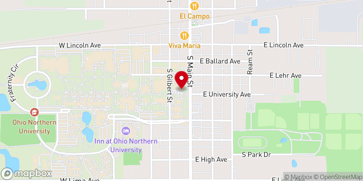 Map showing location of Church Patio