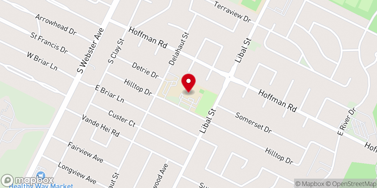 Map showing location of Resurrection Catholic Church