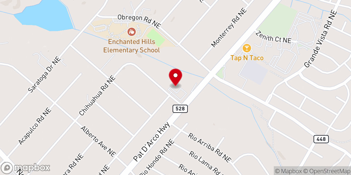 Map showing location of Celebration Baptist Church