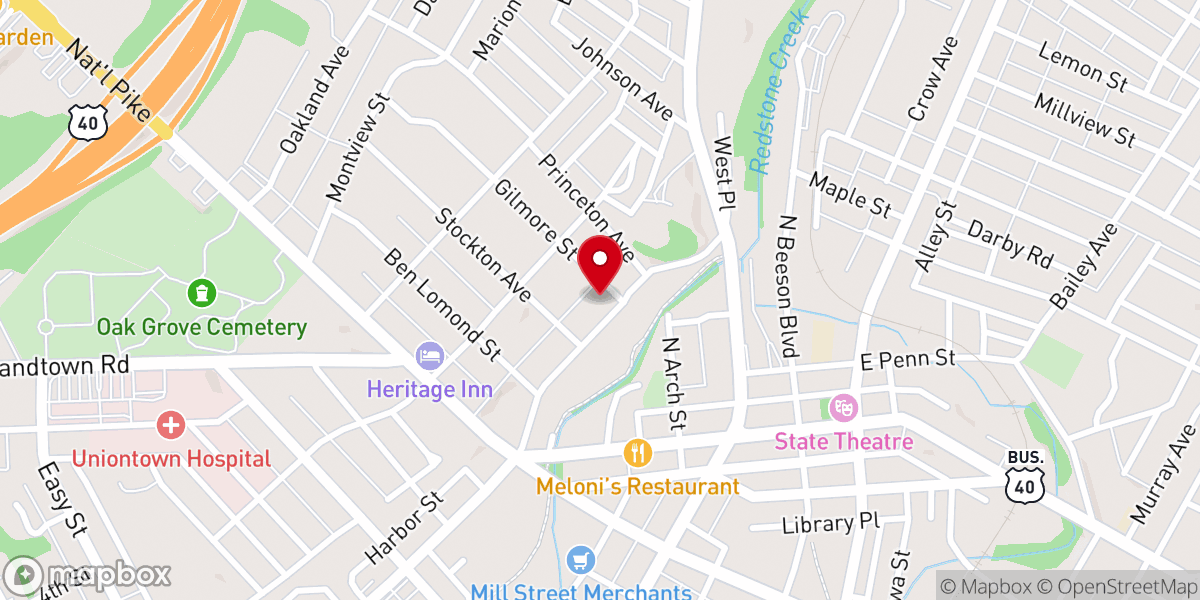 Map showing location of St. Mary Catholic Church