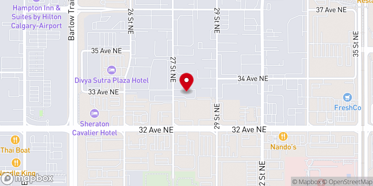 Map showing location of Pentecostal Assemblies of Canada - Trinity Christian Fellowship