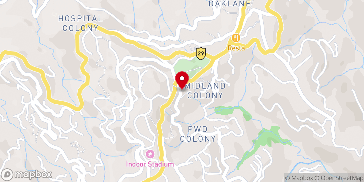Map showing location of Kohima Tangkhul Baptist Church