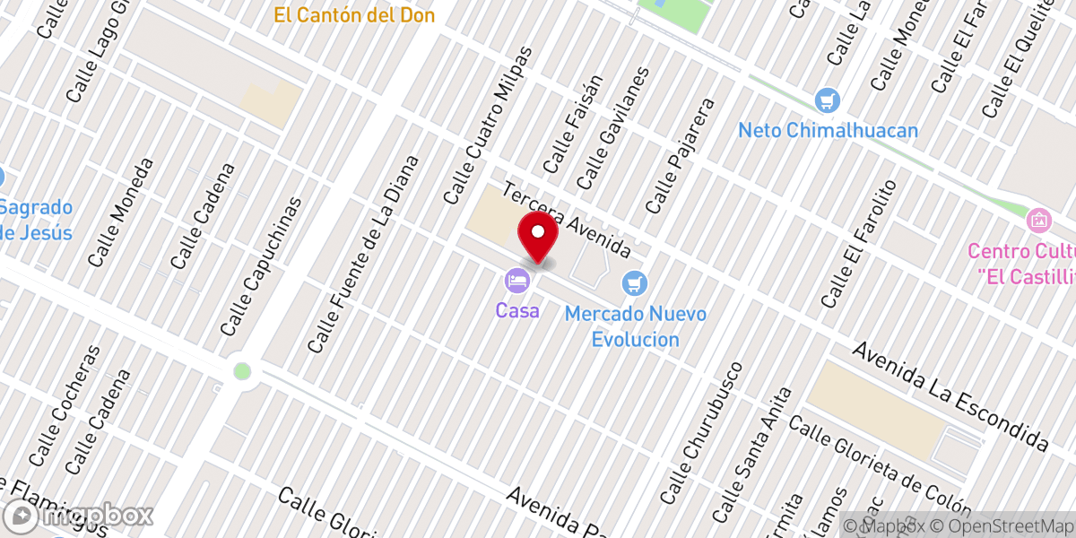Map showing location of Parroquia del Espíritu Santo