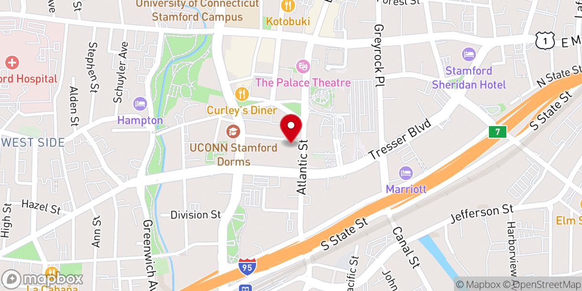 Map showing location of Saint Johns Catholic Church