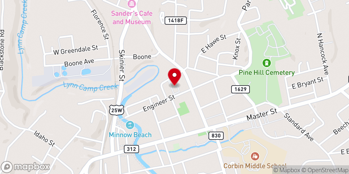 Map showing location of Baptist Housing Inc