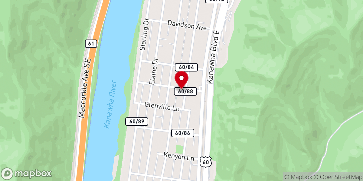 Map showing location of Farrar Memorial Baptist Church