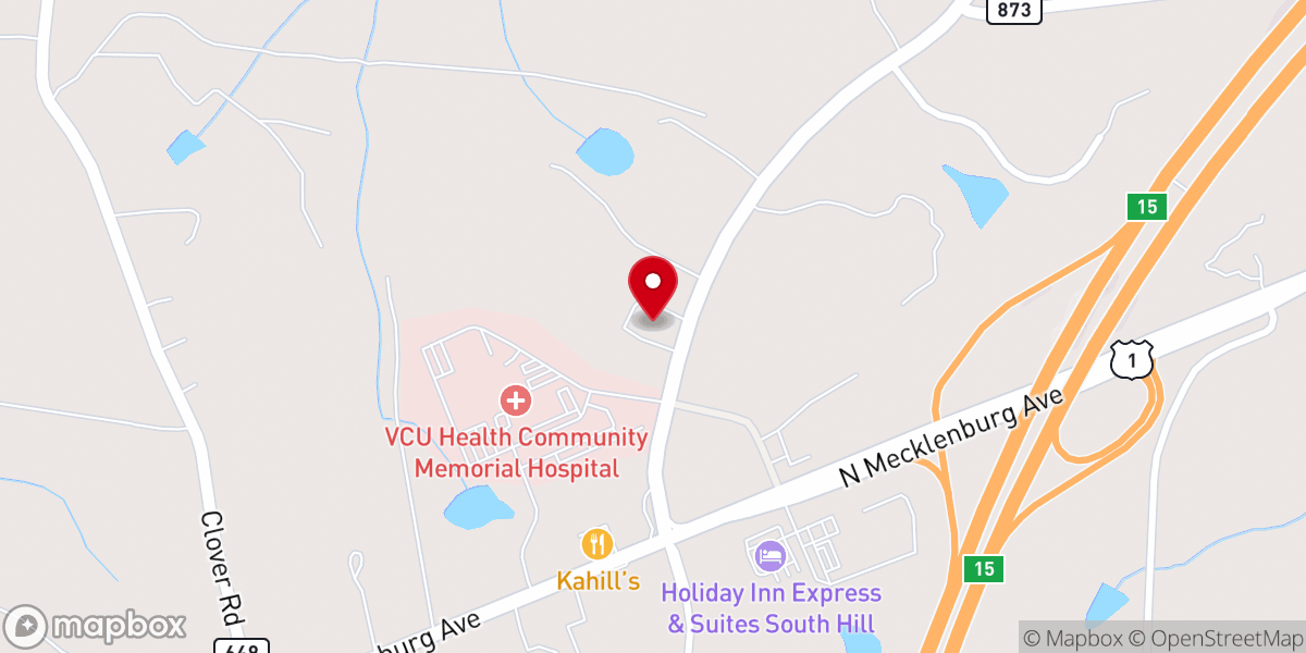 Map showing location of New Hope Baptist Church
