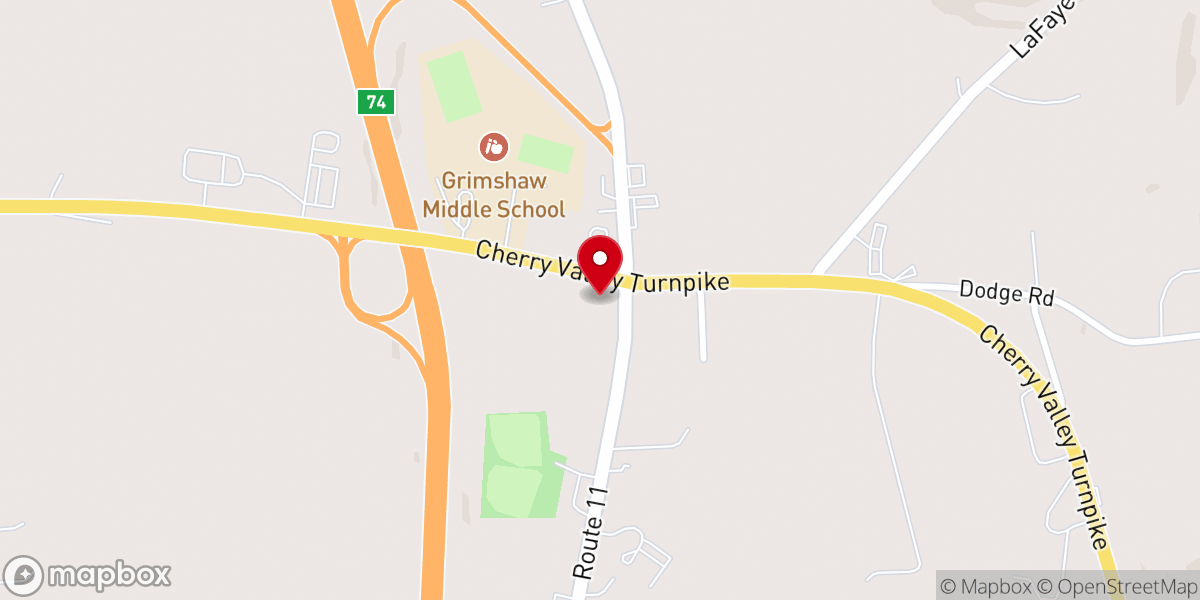 Map showing location of Columbian Presbyterian Church