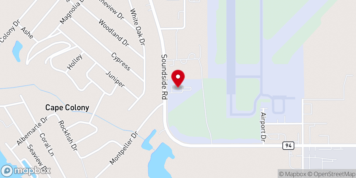 Map showing location of Cornerstone Church - Edenton, NC