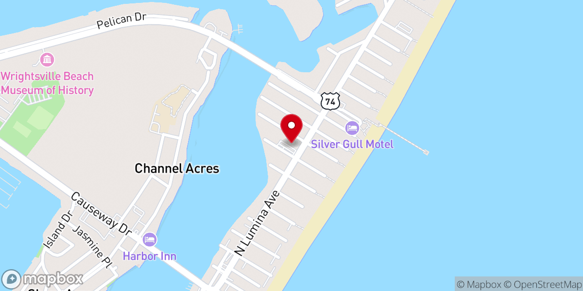Map showing location of Little Chapel On the Boardwalk