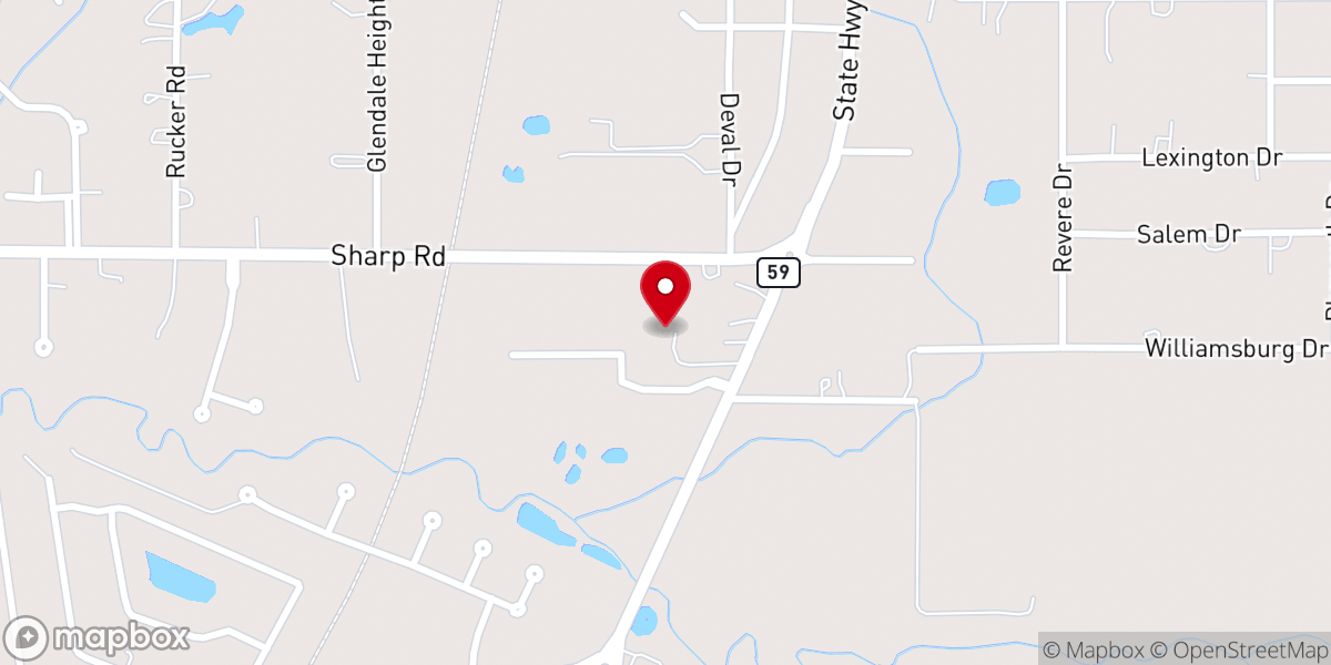 Map showing location of Mandeville Christian Church