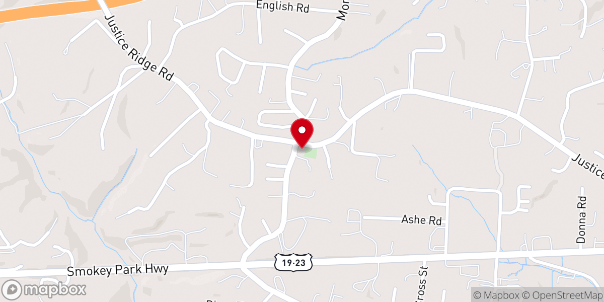Map showing location of Mt. Moriah Wesleyan Church