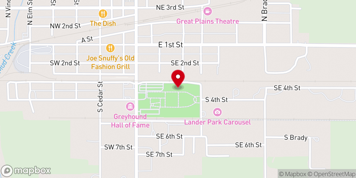 Map showing location of Eisenhower Presidential Museum