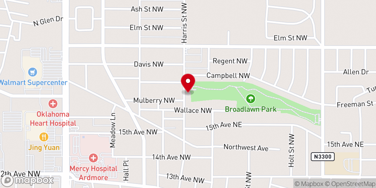 Map showing location of Trinity Lutheran Church