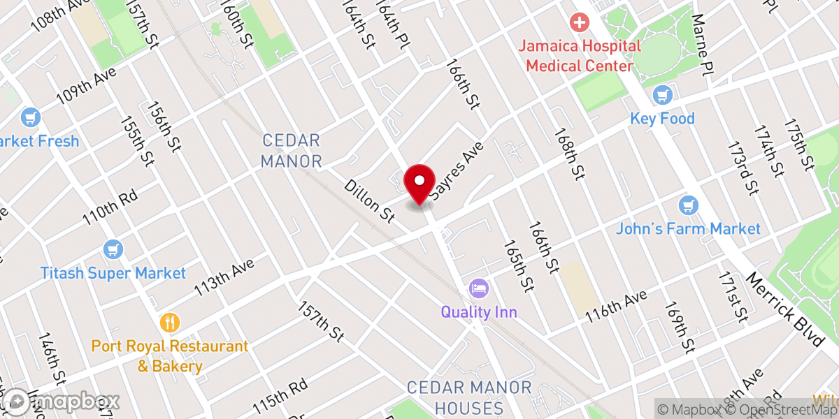 Map showing location of Evangelical Christian Church