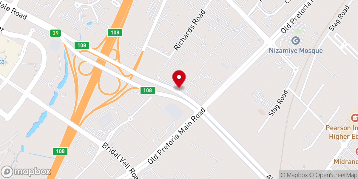 Map showing location of AFM Living Waters Miracle Centre
