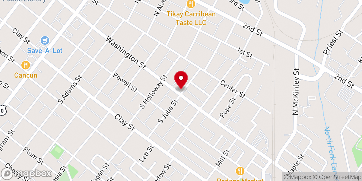 Map showing location of Greater Norris Chapel Baptist Church