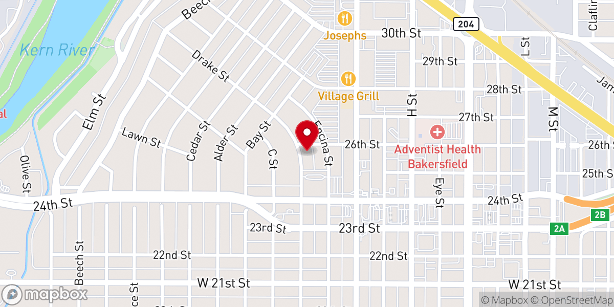 Map showing location of Ascension Anglican Church