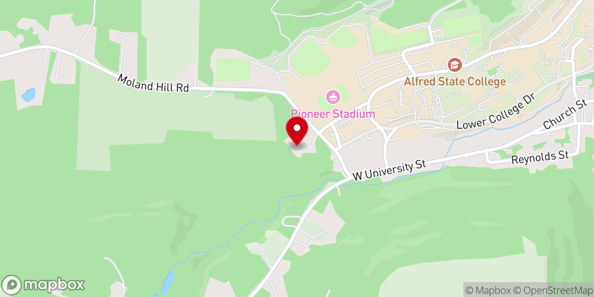 Map showing location of Alfred United Methodist Church