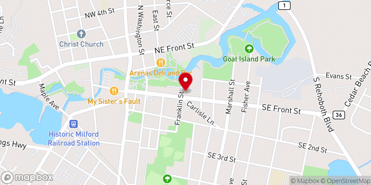 Map showing location of Calvary Church, Inc.