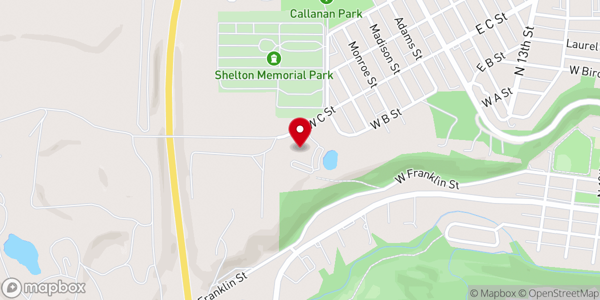 Map showing location of St. Edward Catholic Church