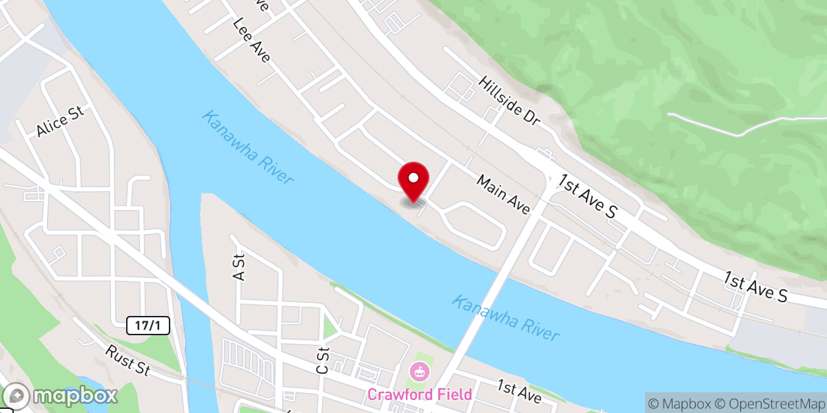 Map showing location of Church of the Nazarene