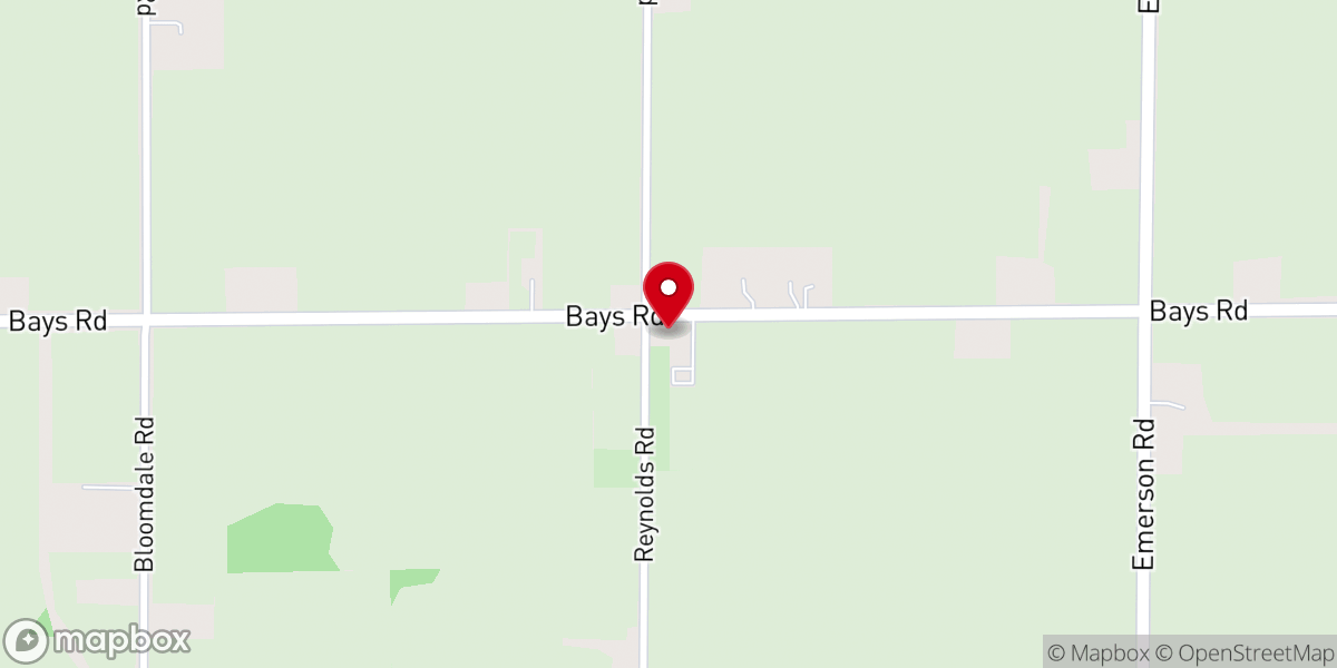 Map showing location of Mt. Zion UB Church