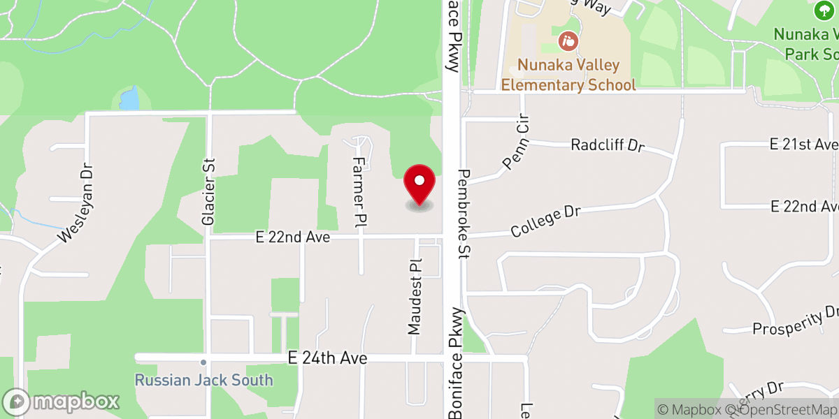 Map showing location of Zion Lutheran Church