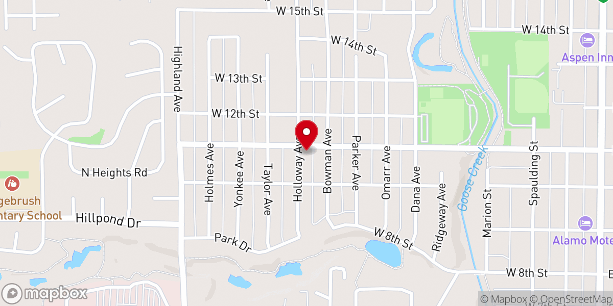 Map showing location of Tiny Wedding Chapel
