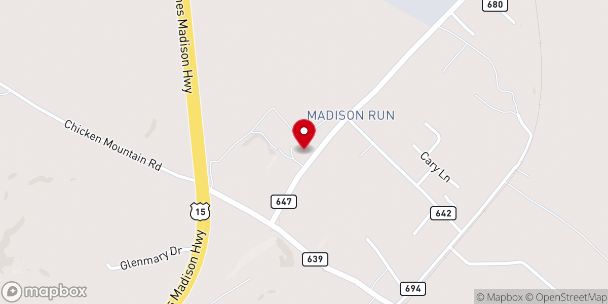 Map showing location of Zion Church