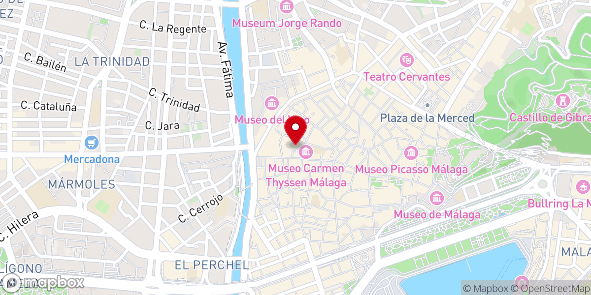 Map showing location of Iglesia del Sagrado Corazón