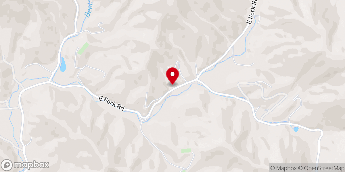 Map showing location of Peeks Chapel Church