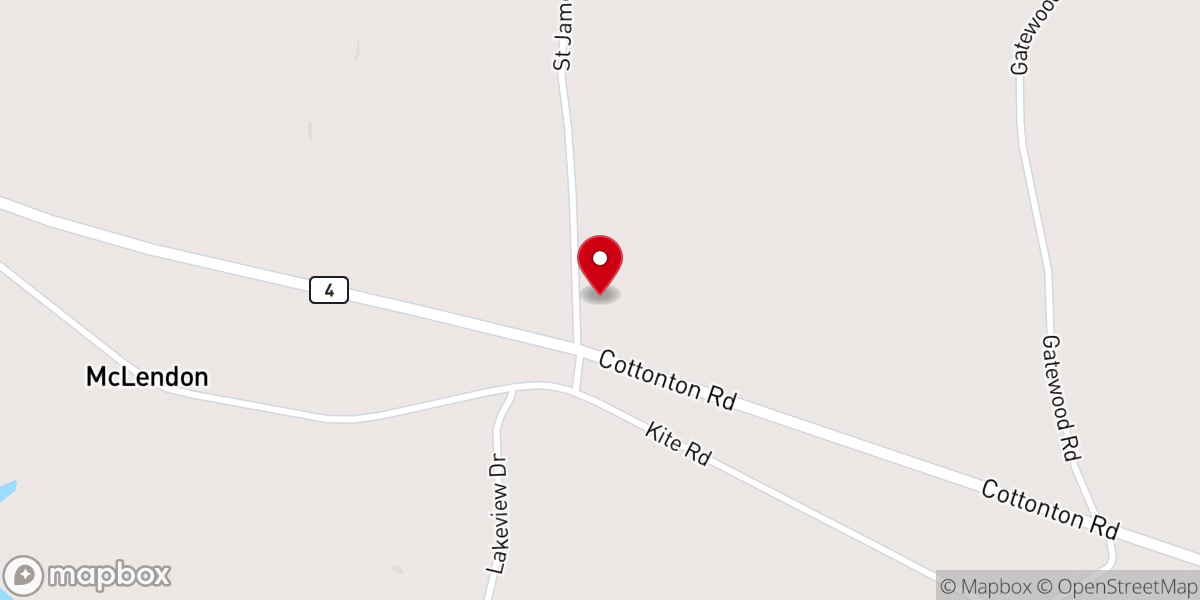 Map showing location of Saint James Church