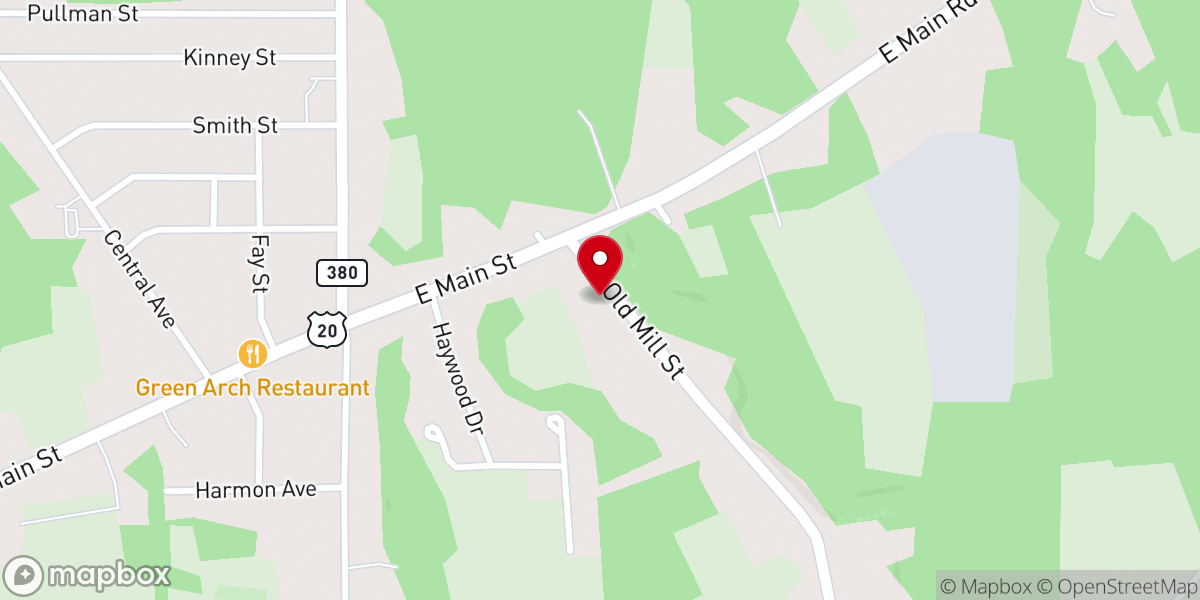 Map showing location of Swedish Lutheran Church