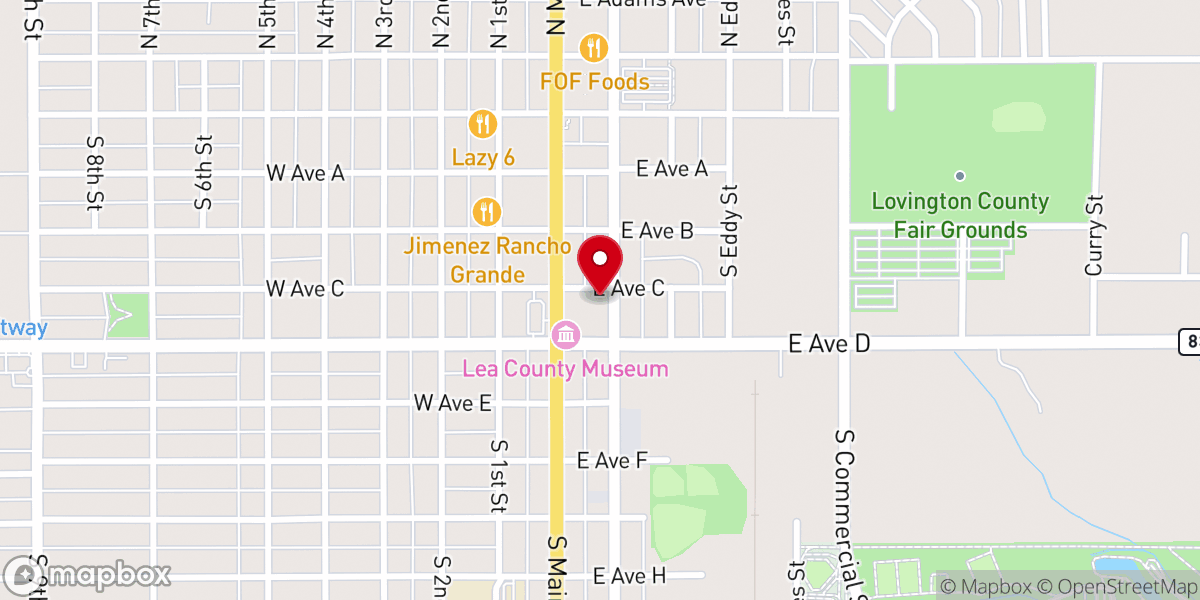 Map showing location of Domino's Pizza