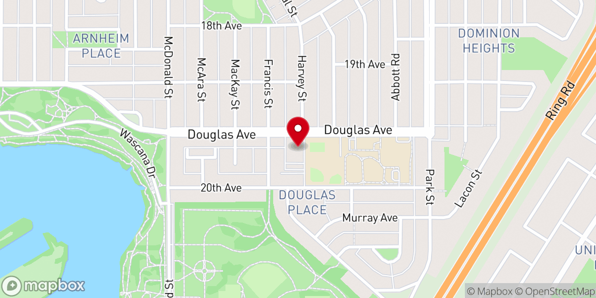 Map showing location of Holy Cross Parish